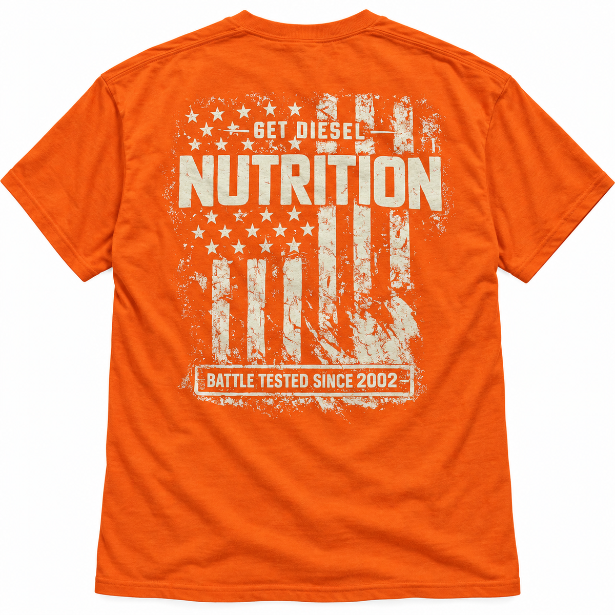GET DIESEL Battle Tested Distressed USA Flag 50/50 T-Shirt