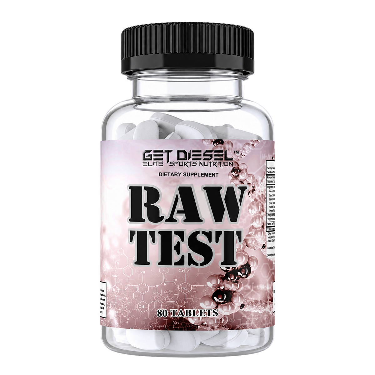 Raw Test 80-tablet bottle